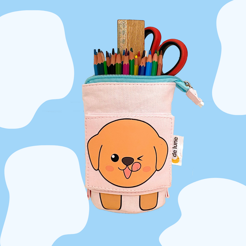 Trousse pot à crayons chien pour enfant